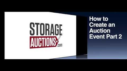 How to create an auction event part 2