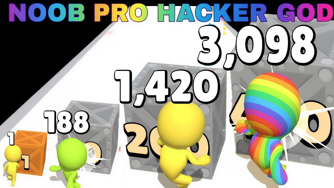 Wow Amazing Gameplay🔑🎮 NOOB VS PRO VS HACKER VS GOD in Harder Pusher 