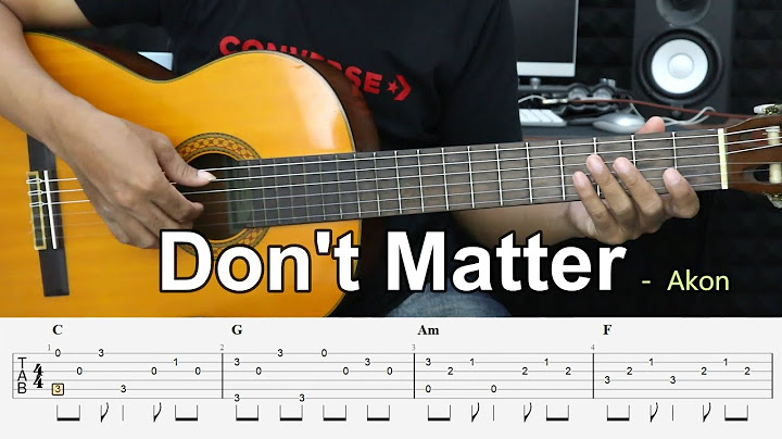 Don't Matter Guitar version - Guitar performance video thumbnail