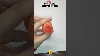 Seni grafis// stempel wortel #shorts #senirupa #senigrafis #vegetablepainting Seni grafis// stempel wortel #shorts #senirupa #senigrafis #vegetablepainting