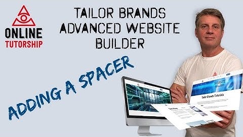 Tailor Brands Website Builder - Adding a spacer