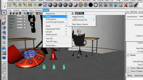 03 adding the stereo camera inside maya