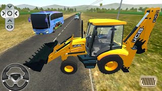 JCB Kepçe Simülatör Oyunu -JCB Backhoe Loader Driving Bus Simulator Indonesia #3 - Android Gameplay screenshot 5