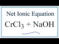 Chromium Reactions and Ionic Equations