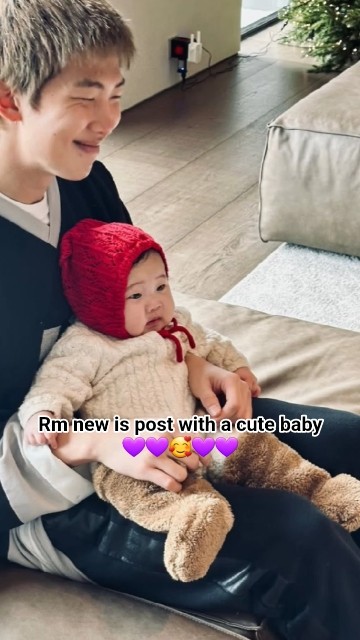 Rm Baby wow rm new ig post with a cute baby 🥰💜#rm#rmnewigpostwithcutebaby#bts# ...