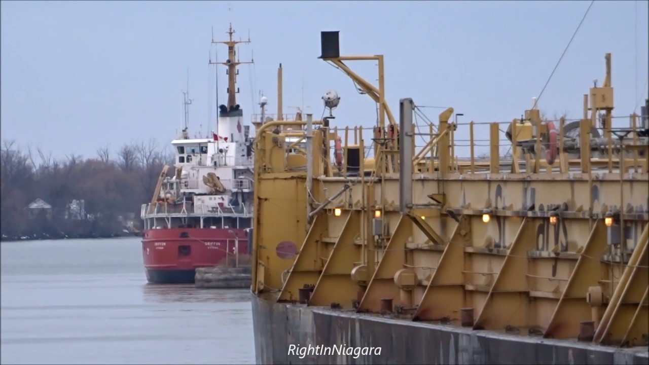 Barge St Marys Cement Ii And Tug Sea Eagle Ii Pass Ccgs Griffon Welland Canal Youtube