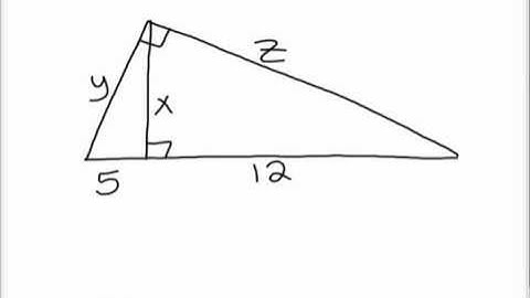 Geometric Mean Example problem similar triangle