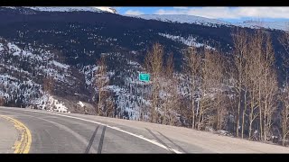 Dangerous drive on Highway 550 Durango to Ouray Colorado  April 2021