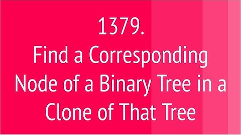 Find a Corresponding Node of a Binary Tree in a Clone of That Tree (Leetcode 1379)