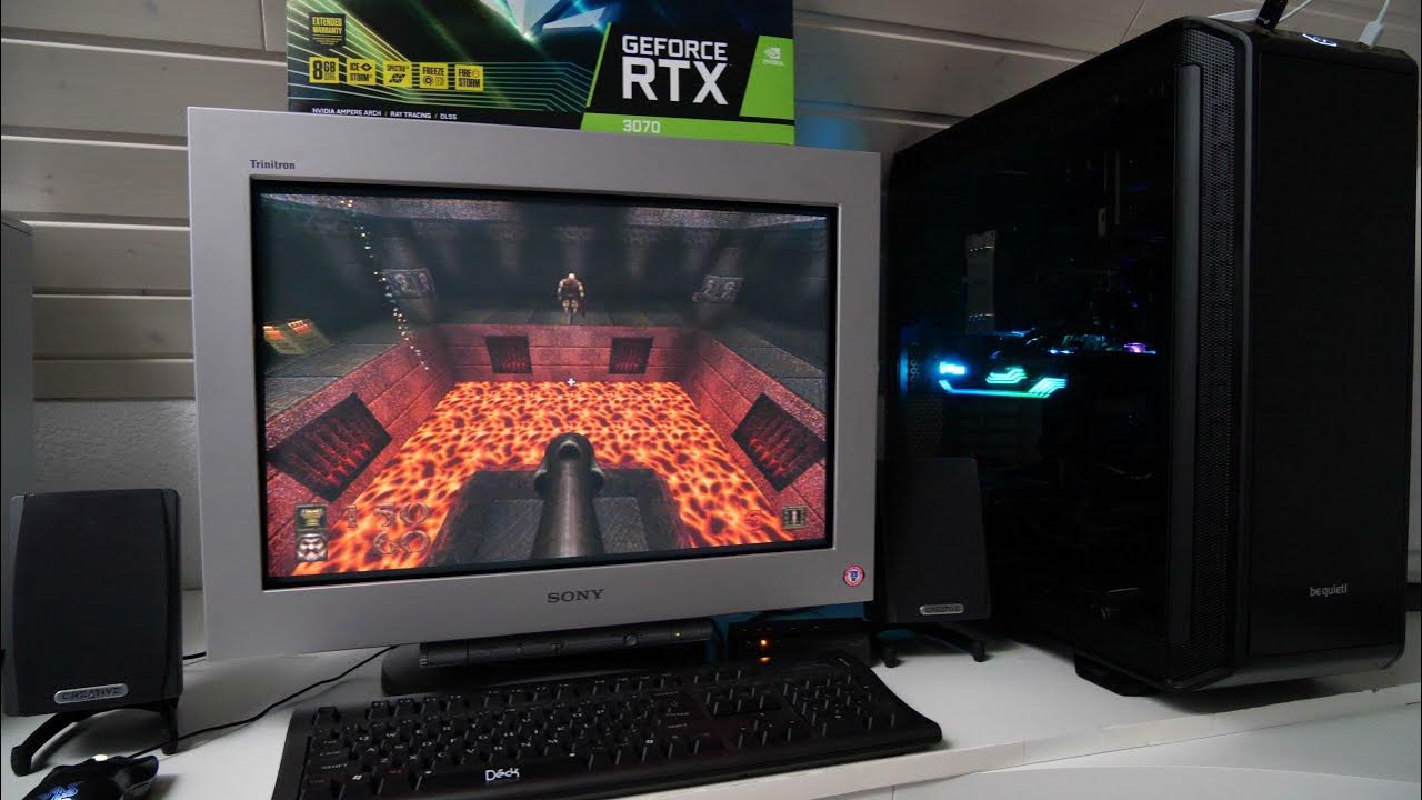 Quake remastered Gameplay on Dream Sony FW900 CRT gaming setup 2024
