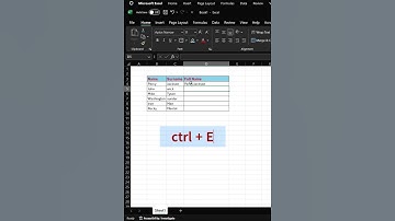 Excel Flash Fill-Full Name | Excel tips & tricks #shorts #youtubeshorts #excel