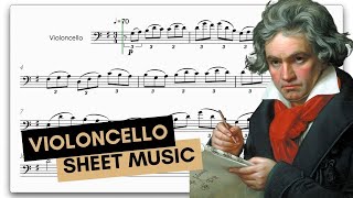 🌕 How to play Moonlight Sonata | easy cello sheet music | Beethoven