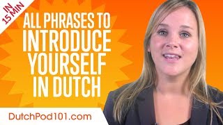 ALL Phrases to Introduce Yourself like a Native Dutch Speaker