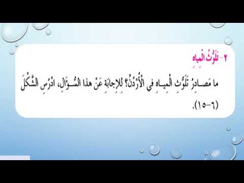 علوم الصف السادس مشكلات المياه في الأردن 2