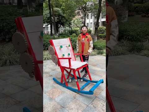 Dadir jonno Massage chair banalam🪑😍 ~hand crafts/ wood/ woodworking art skill #shorts #viral #funny