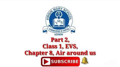Part 2, Class 1, EVS, Chapter 8, Air around us