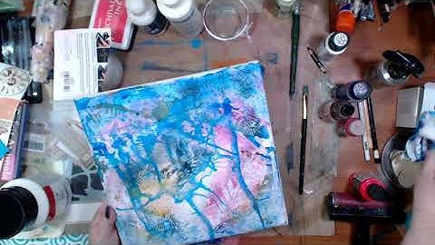 Just playing with Canvas #mixedmediaarttutorials #tutorials #kellydonovan #knittingandthings