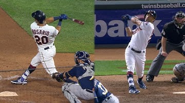 MIL@MIN: Rosario belts two homers against the Brewers