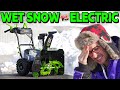 ELECTRIC EGO Snow Blower VS Heavy Wet Snow Real World Test