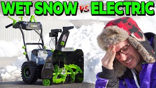 ELECTRIC EGO Snow Blower VS Heavy Wet Snow Real World Test