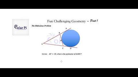 The Ridiculous Question - A Geometry Challenge from Scientific America