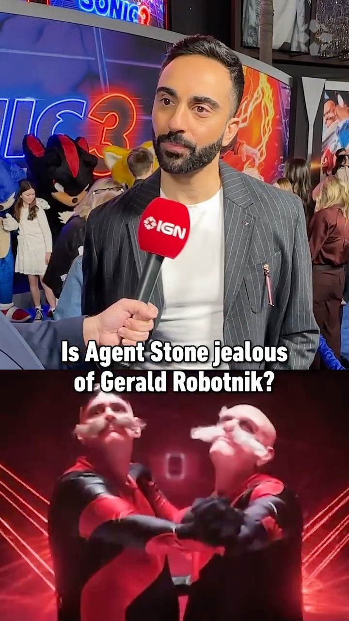 Is Agent Stone jealous of Gerald Robotnik? #sonicmovie3 #agentstone #leemajdoub #robotnik #ign