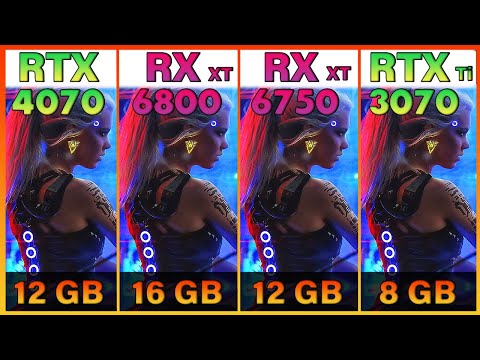 RTX 4070 vs RX 6800 XT vs RX 6750 XT vs RTX 3070 Ti Tested in 12 Games