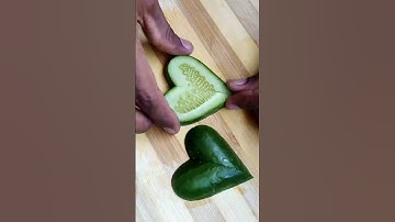 heart shape cucumber cutting #youtubeviralshort #amazing