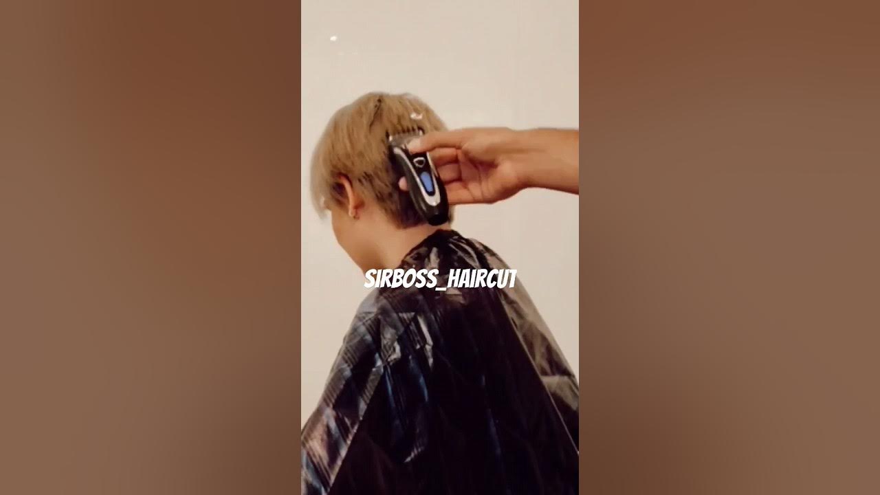 woman headshave in office by man YouTube