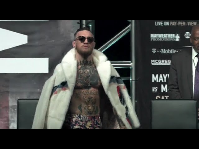 Conor McGregor spars in £240 Gucci shorts