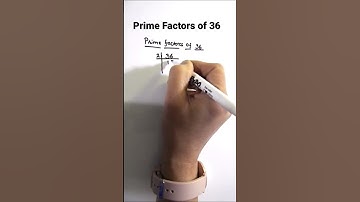 How to find prime factors of 36 by prime factorization / Find factors of a number / #shorts