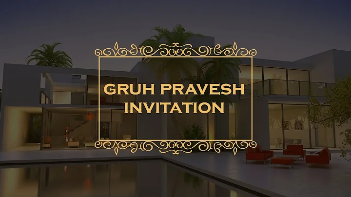 Best Elegant House Warming Ceremony Invitation Video 2025 || Griha Pravesh Invite Video || HWV06