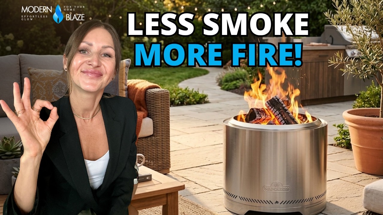 bonfire go outside　thearth ミル上手 No More Stinging Eyes! Napoleon Timberwolf Smokeless Fire Pit