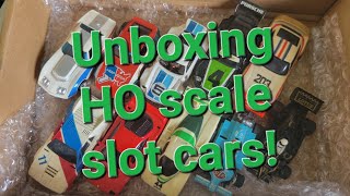 Unboxing vintage HO scale slot cars