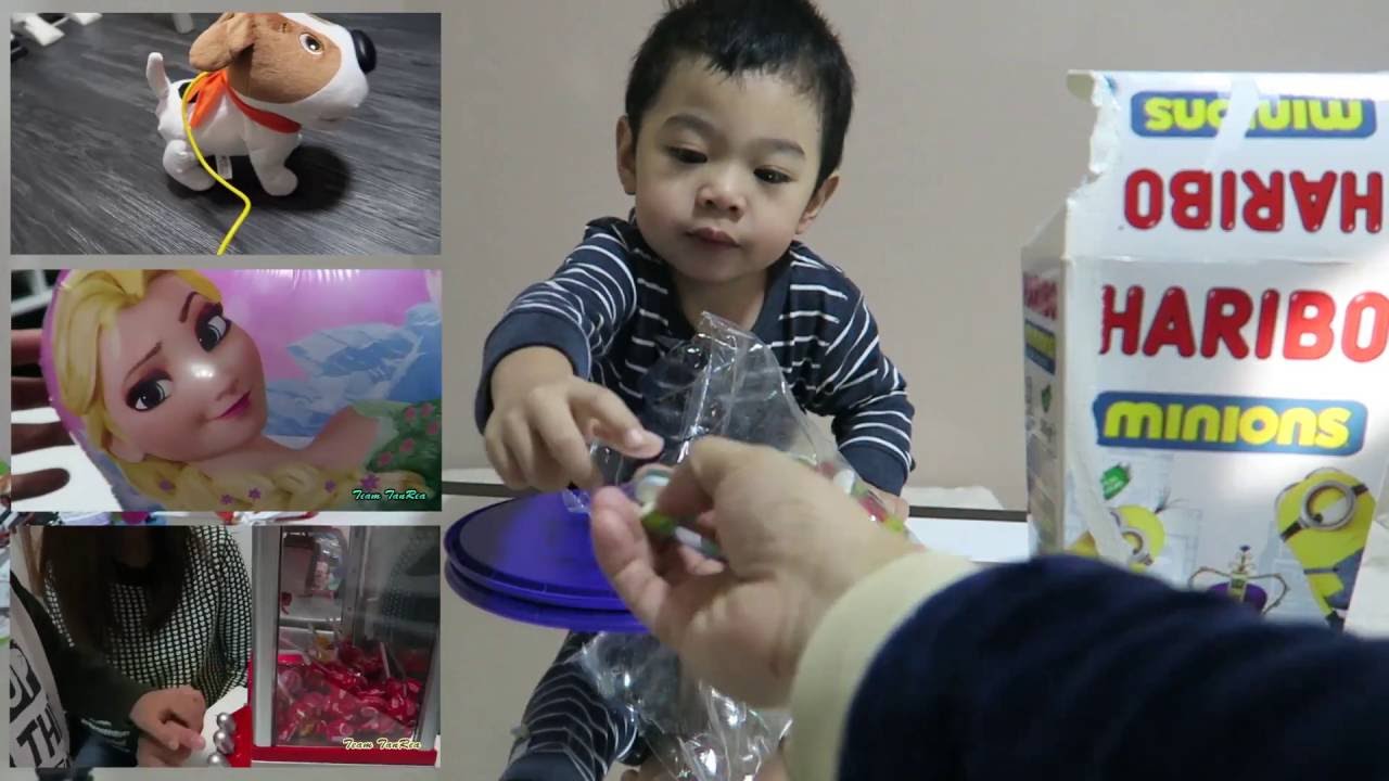 Juguetes Jugando Golosina de Minions Haribo Probando Sabor