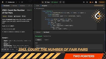 LEETCODE DAILY QUESTION 2563 | Count the Number of Fair Pairs | Is Kabir Coding #leetcode #dsa