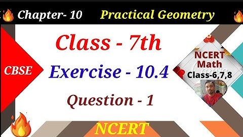 exercise 10.4 | question- 1 | class 7 chapter 10 Practical Geometry | ncert maths