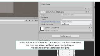 Connect to database with unity