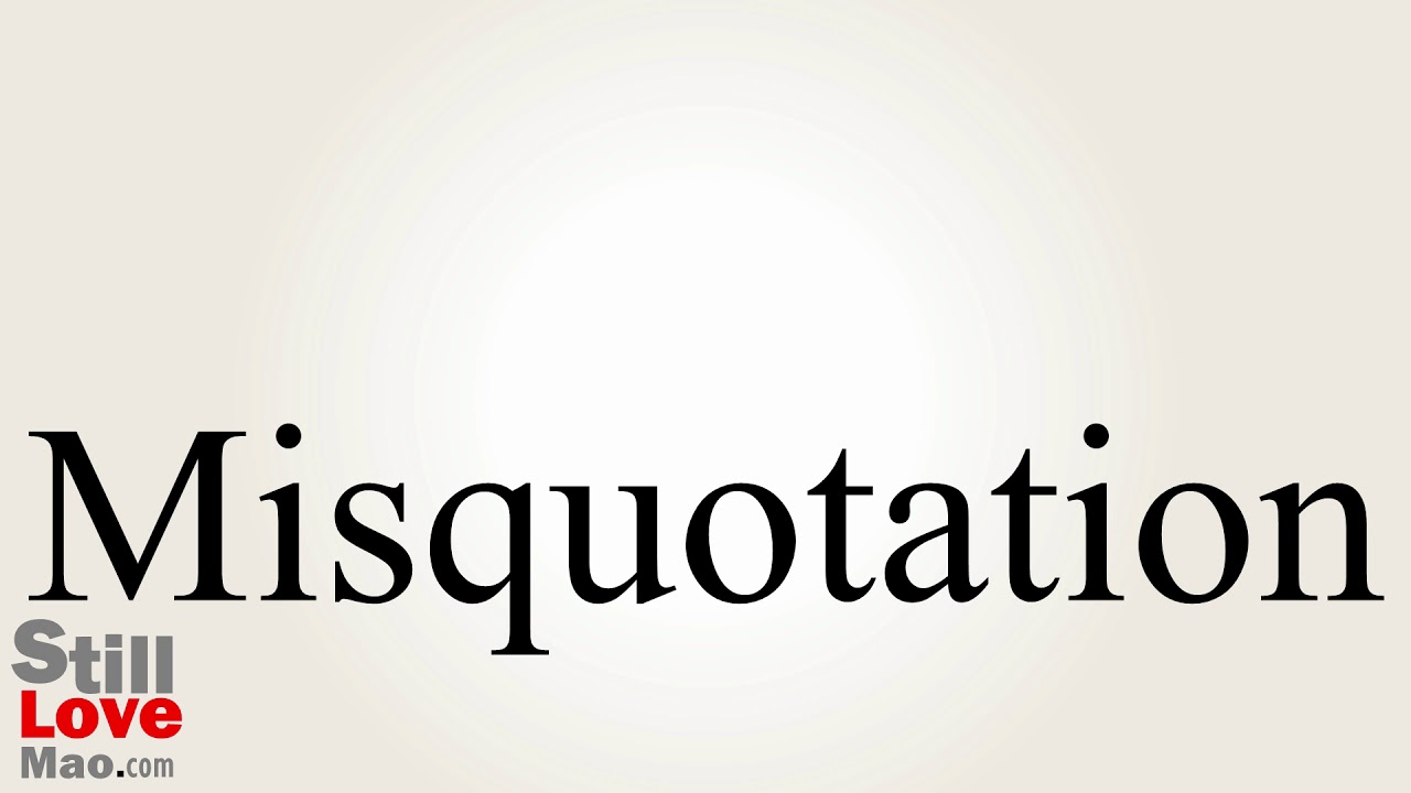 Misquotation How to Say Misquotation in Chinese - YouTube