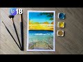 Acuarela para principiantes #18 / ⭐️💧 Cómo pintar un atardecer junto al muelle 💙