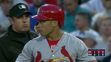 STL@BOS: Wong smacks an RBI single to center field