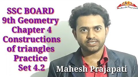 9th Geometry Ex.4.2 | Constructions of triangles | Mahesh Prajapati