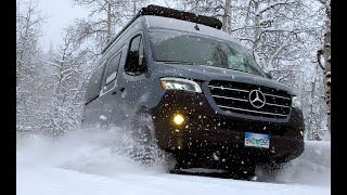 2020 Revel in the SNOWY Rocky Mountains  Winnebago Sprinter 4x4 Van Life