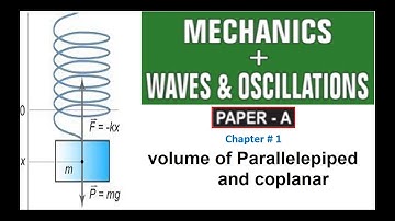 volume of parallelepiped and coplanar,physics, B Sc, ADS, Urdu, Hindi