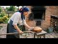 A 70-Year-Old Woman Cooks Food in the Village | Simple Village Life in Eastern Europe