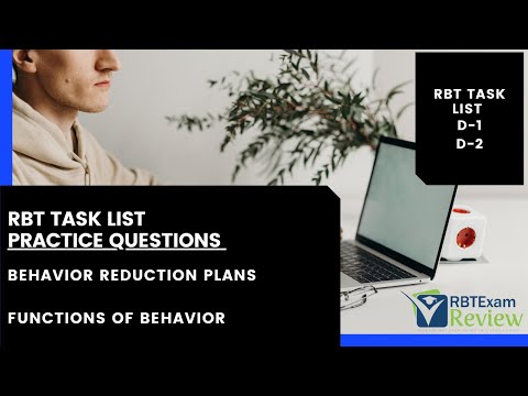 RBT Task List Practice Questions | Behavior Plans and Functions of Behavior | RBT Exam Review