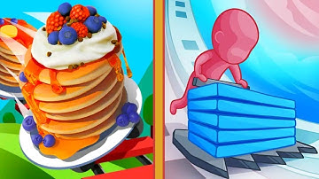 Pancake Run 🆚 Stack Colors | All Levels Game Mobile Walkthrough Pro Update iOS, Android