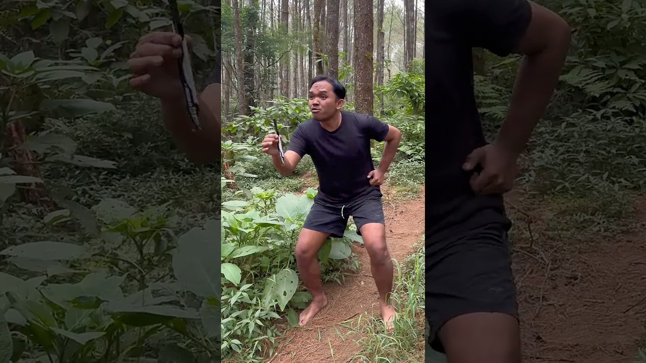Lifehack Skills: How to tame a monkey in the forest 🙉 #campping #outdoors