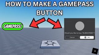 How To Create a GAMEPASS Button | Roblox Studio Guide