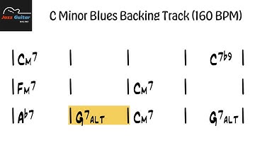 C Minor Jazz Blues Backing Track (160 BPM)